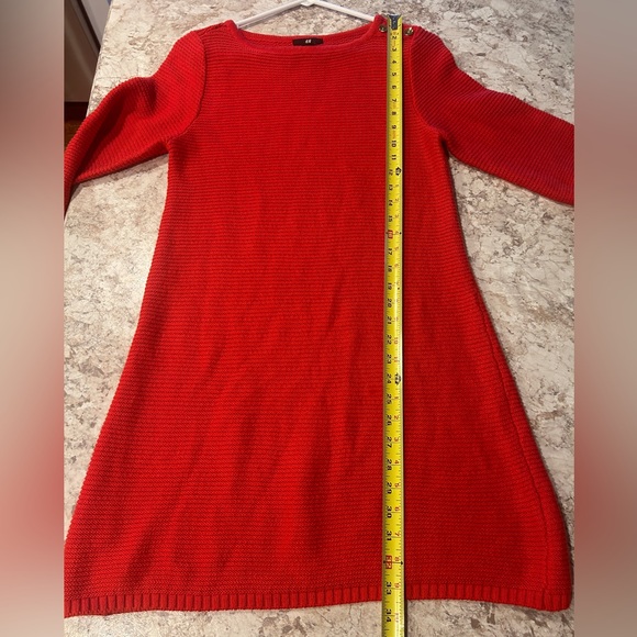 H&M Sweater Dress Women’s Red Small - Picture 9 of 10